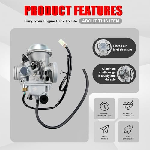 Image of TRX350 Carburetor for Honda Rancher 350 TRX350TM TRX350TE 350ES 350FE 350FMTE 2000-2006 4 Stroke ATV New 16100-HN5-305