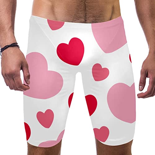 Short de bain pour homme multicolore à motifs cœurs roses taille S Hui Jin Shop