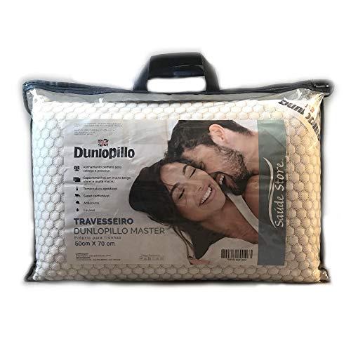 Travesseiro de Látex Dunlopillo Master Capa de Viscose Belga 50 x 70 cm