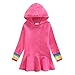 Toddler Girls Back to School Mini Dress Color Block Loose Long Sleeve Kids Ruffle A-Line Sweatshirt Dresses for 1-10 Years