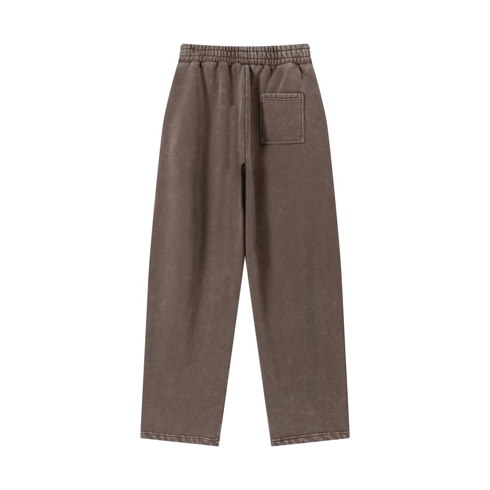 Pantaloni della tuta casual in pile per gli uomini pantaloni vintage lavati con acido vestiti con coulisse pantaloni larghi atletici