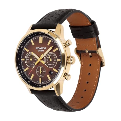 Image of Casio Edifice EFR-575CL-5ADF Analog Brown Watch Men (ED696)