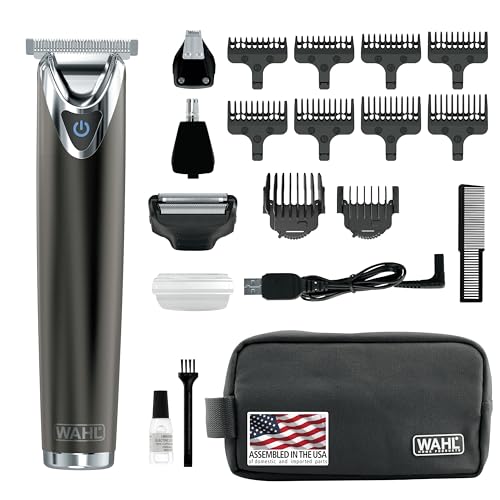 Wahl USA Stainless Steel Lithium Ion 2.0+ Slate Beard Trimmer for Men