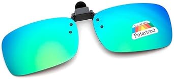 Multibao Fashion Polarised Clip On Flip Style Sunglasses UV400 Polarized driving Fishing Green Blue