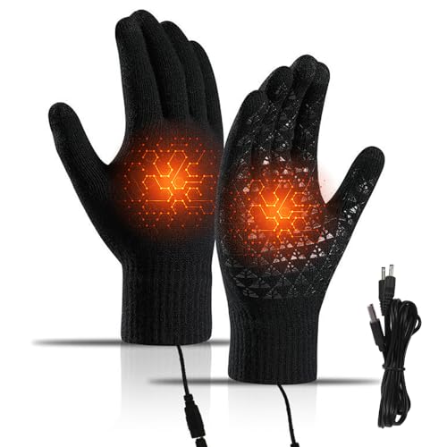 Fivtsme Guantes calefactables USB, Guantes Aptos para Pantallas T...