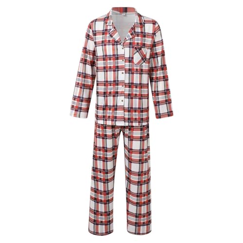 Pijama de Navidad para papá ropa casera impresa dos piezas con top manga larga y pantalones