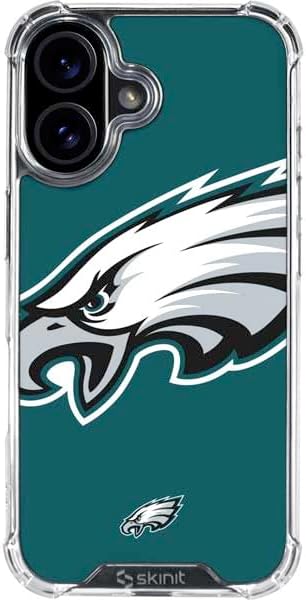 Skinit Clear Phone Case Compatible with iPhone 17 - Officially Licensed NFL Philadelphia Eagles Large Logo Design