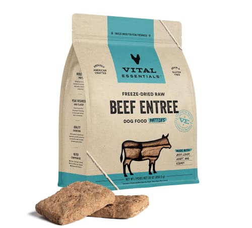 Important Necessities Freeze Dried Uncooked Canine Meals, Beef Patties Entree, 30 oz Important Necessities Freeze Dried Uncooked Canine Meals, Beef Patties Entree, 30 oz