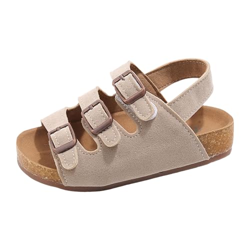 Toddler Boys Girls Sandals Kids Summer Beach Casual Open Toe Straps Flat Shoes Cork Footbed Slide Sandal Shoes