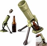 Mortar Beer Bottle Opener, 51mm Mortar Bottle Opener, Heavy-Duty Tactical Cap Launcher, Funny Hands-Free Push Down Bottles Cap Launcher, Home Party Bar Desk Decor