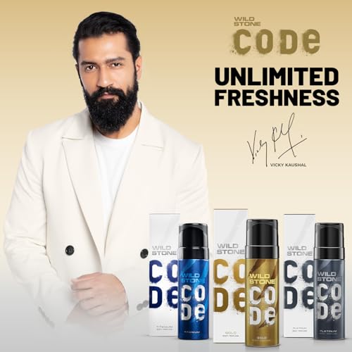Image of Wild Stone Code Gold, Platinum & Titanium Body Perfume Spray Combo For Men, 120ml Each (Pack Of 3)