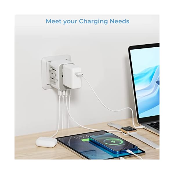 TESSAN-Universal-Adapter-Worldwide-Travel-Plug-Adaptor-with-2-USB-A-and-3-USB-C-Ports-International-Travel-Adapter-for-EU-UK-USA-AU-Power-Socket-Charger-for-Multi-Countries TESSAN Universal Adapter, Worldwide Travel Plug Adaptor with 2 USB A and 3 USB C Ports, International Travel Adapter for EU, UK, USA, AU, Power Socket Charger for Multi Countries