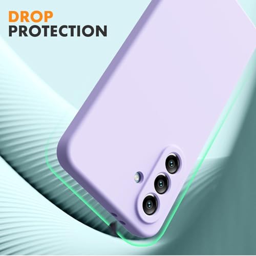Image of DIZORO Microfiber Candy Case for Samsung A26 5G Smooth Touch Cushion Liquid Soft Silicone Gel Rubber Phone Cases Non-Slip Full Body Protective Shockproof Back Cover (Purple)