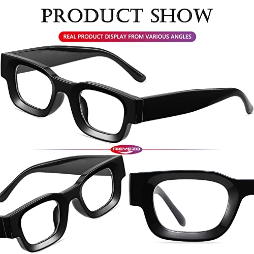 Image of AIEYEZO Modern Thick Rectangle Sunglasses for Women Men 90s Retro Chunky Square Polarized Sun Glasses UV400 Protection