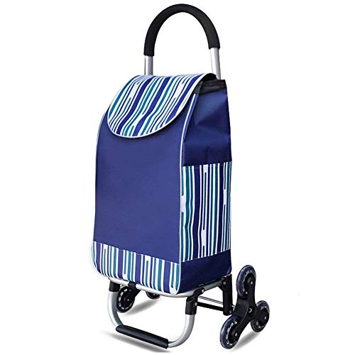 Einkaufstrolley für alte Personen, Aluminiumlegierung, zweirädrige Treppe, Auto, Einkaufskorb, zusammenklappbar, tragbar…