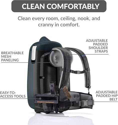 Prolux X8 Elite Backpack Vacuum with Electric Power Nozzle – Lightweight Deep-Cleaning Backpack Vacuum for Carpet & Hard Floors, Commercial & Home Use by Prolux - Used condition - Image 6