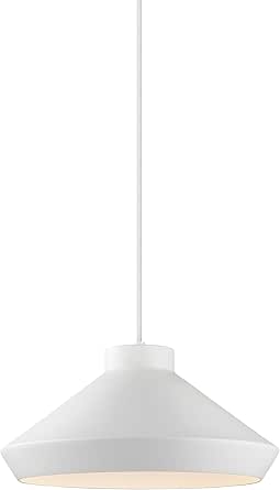 Sonneman 2752.03-G Contemporary Modern One Light Pendant from Koma Collection in White Finish,