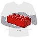 Room Copenhagen, LEGO Brick Box Stackable Storage Containers - Organizational Building Blockss - 19.69 x 9.84 x 7.09 Inches - Brick 8, Bright Red