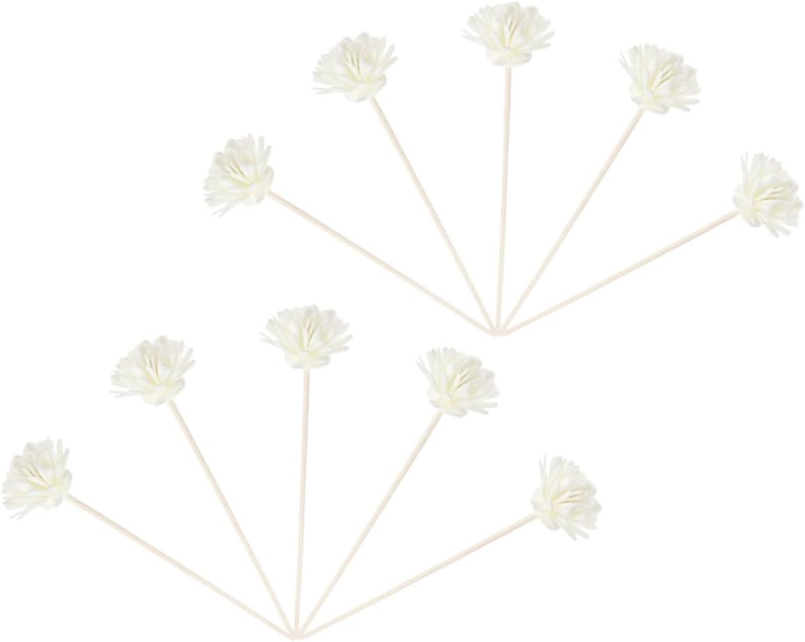 10pcs Flower Essential Oil Diffuser Sticks Artificial Aroma Diffuser Reeds for Home Decor Replacement Aromatherapy Sticks Decorative Dried Flower Accessories
