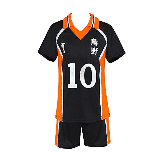 BellaPunk Karasuno Karasuno High School Voleibol Sportswear - Disfraz de cosplay para hombre y adulto (talla S, Karasuno 10), Karasuno 10