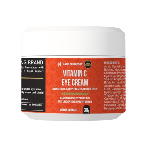 Vitamin C Eye Cream Brightening & Hydrating UnderEye Care with Niacinamide & Peptides (30g)
