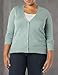 Amazon Essentials Women's Lightweight V-Neck Cardigan Sweater (Available in Plus Size), Sage Green Heather, Large