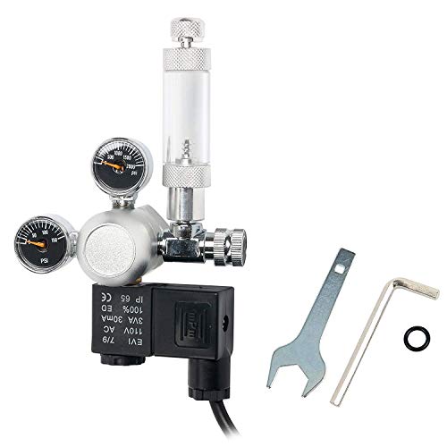 YaeTek Aquarium CO2 Regulator Mini Dual Gauge Display CGA320 with Bubble Counter +