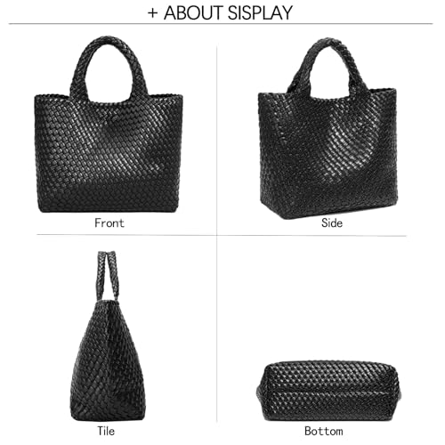 Image of JINMANXUE Fashion Woven Bag Shopper Bag Travel Handbags and Purses Women Tote Bag Large Capacity Shoulder Bags
