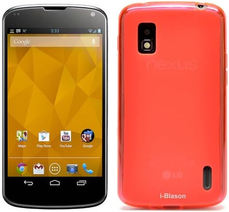 i-Blason SoftGel Flexible TPU Case for Google Nexus 4 Smart Phone by EG E960 8GB 16GB (Pink)