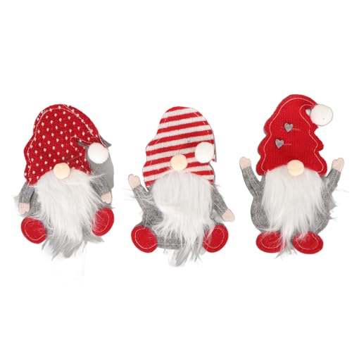 Cygmophing Bolsa de vajilla de gnomo de Papá Noel, Funda para Cuchillo y Tenedor sin Rostro, decoración de Año Nuevo, 3 uds.