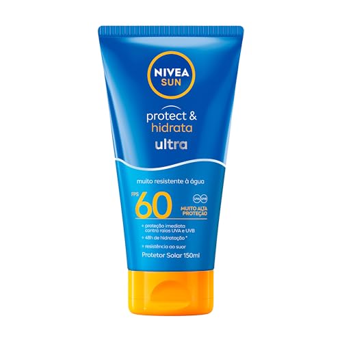 NIVEA SUN Protetor Solar Protect & Hidrata Ultra FPS 60 150ml, Muito Alta Proteção UVA/UVB, Hidratação 48h, Resistente à Água e Suor