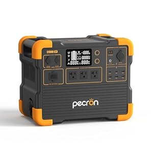 pecron Portable Power Station, E1500LFP Solar Generator 1536Wh, 2200W LiFePO4 Battery Backup, Fast Charging Power Station for Home use, RV, and Outdoor Camping