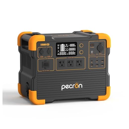 pecron Portable Power Station, E1500LFP Solar Generator 1536Wh, 2200W LiFePO4 Battery Backup, Fast Charging Power Station for Home use, RV, and Outdoor Camping