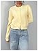 SOLY HUX Women's Button Down Cropped Lightweight Cardigan Sweater Cute Fall Fashion 2025 Mustard Yellow Medium