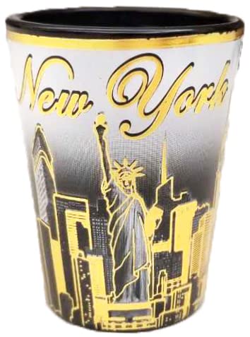 New York City Gold Skyline Designed Souvenir Shot Glass