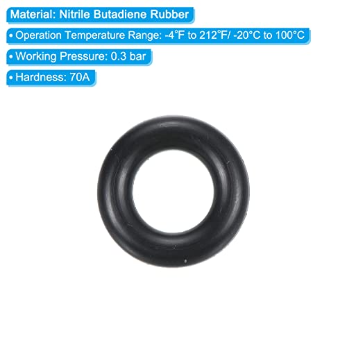 PATIKIL Nitrile Rubber O-Rings 17mm OD 7mm ID 5mm Width, 25 Pcs Metric Sealing Gasket for Faucet Plumbing Automotive Repair, Black - Image 4