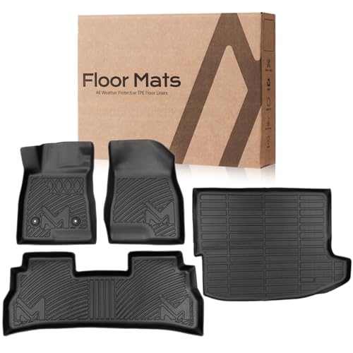 Image of TPE Automotive Floor Mats & Cargo Liner Custom for 2024-2026 Chevy (Chevrolet) Trax & Buick Envista, All Weather Cover Protection Waterproof Black Floor Liner Front & Rear Row Full Set Car Mats, 4PCS