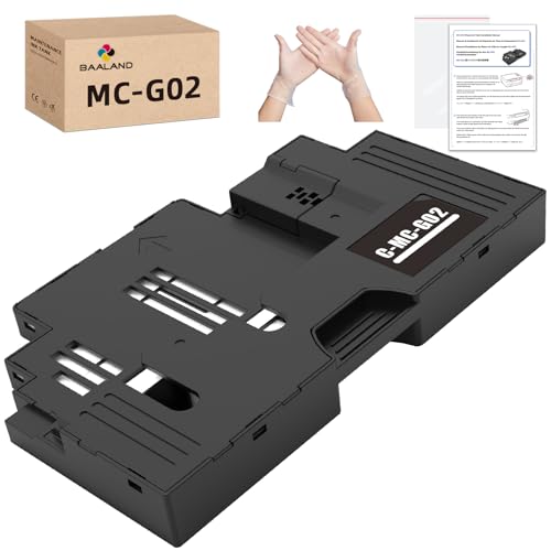 Cartucho de manutenção MC-G02 para impressora Canon Pixma G620 G3260 G1220 G2160 G3160 G2260 G3360 G1420 G2420, alta capacidade, chip novo (MCG02 MC-G02 Caixa de manutenção)