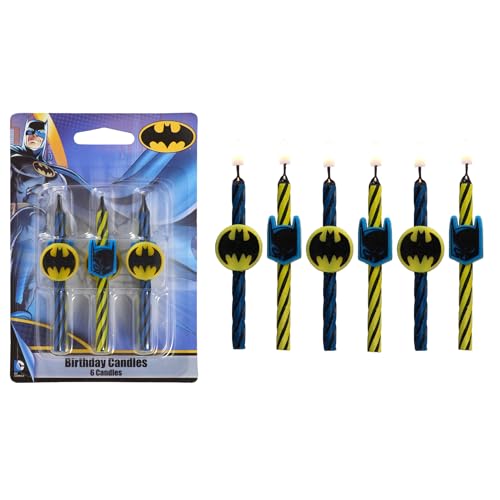 Batman™ Birthday Cake Candles | 6 Birthday Candles for Cake Decor...