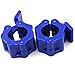 Hacuba Fitness 1 Inch Barbell Clamps - Quick Release Pair of Locking 1'' Diameter Standard Bar Weight Plates Collar Clips for Workout Weightlifting Fitness Training Bodybuilding (Blue)