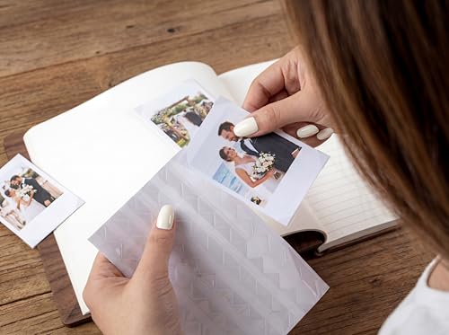 Image of Aspen Studio Guest Book with Signing Pen with Photo of Polaroid for Wedding Book and Memorial Occasions Guest Signing Book for Wedding, Memory Guest Book