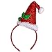 Christmas House Mens Glittery Santa Hat Headband with Holly One Size - 1/pkg.