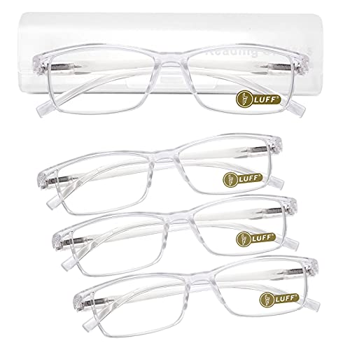 LUFF 4Pcs Anti-Blue-ray Reading Glasses Portable Ultra-Light Readers(2.0X)