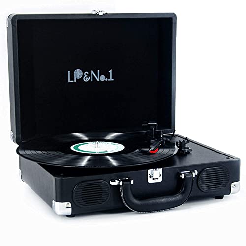 ROLTIN Giradischi retrò, Giradischi fonografico Bluetooth Vintage a 3 velocità, Giradischi Portatile per Valigia, Giradischi PLA