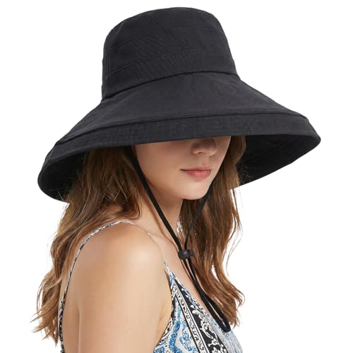 Sombrero tipo Bucket con ala ancha para mujer miniatura 1