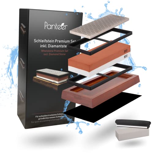 Panteer ® Schleifstein 7-teiliges Profi Set - Diamant Schleifstein zum...