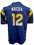 Custom Stitched Puka Nacua Adult Blue Jersey Adult XL X-Large