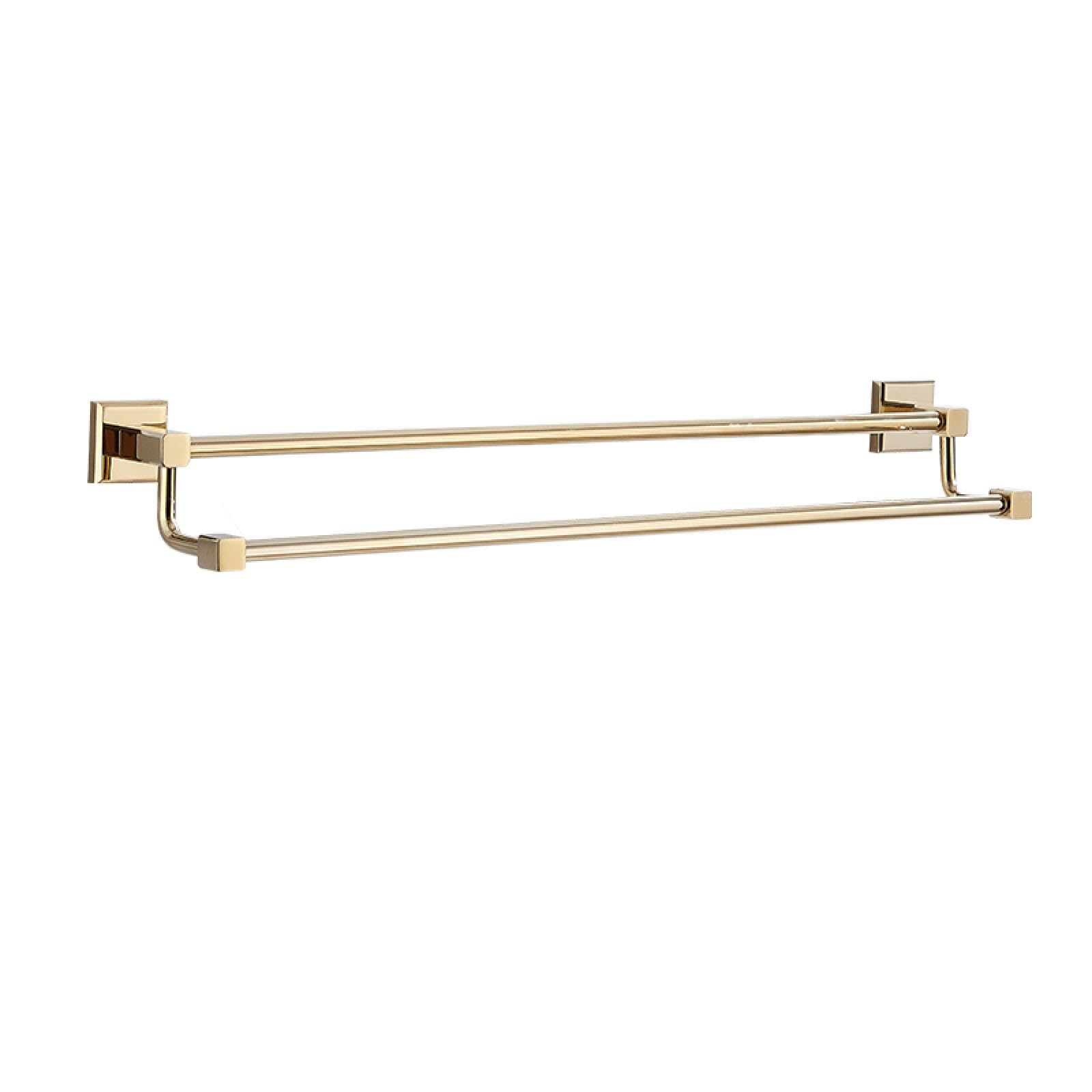Porte-serviettes double et porte-brosse en laiton pour éviter la rouille en salle de bain