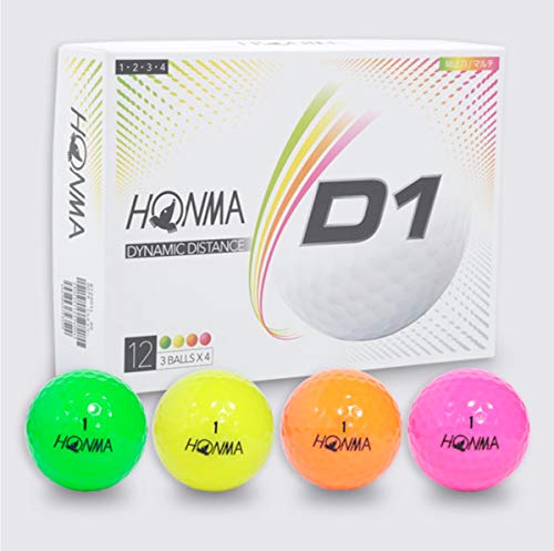 HONMA 本間ゴルフボール D1 NEWモデル マルチカラー12球入り/ダース×3箱セット(合計36球) HONMA 本間ゴルフボール D1 NEWモデル マルチカラー12球入り/ダース×3箱セット(合計36球)