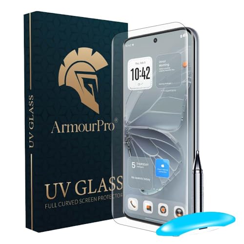 Image of ArmourPro UV Glue Tempered Glass for Tecno Pova Curve 2 - Curved Screen Protector, Edge-to-Edge Coverage, 9H Anti Scratch, HD Clarity, Smooth Touch